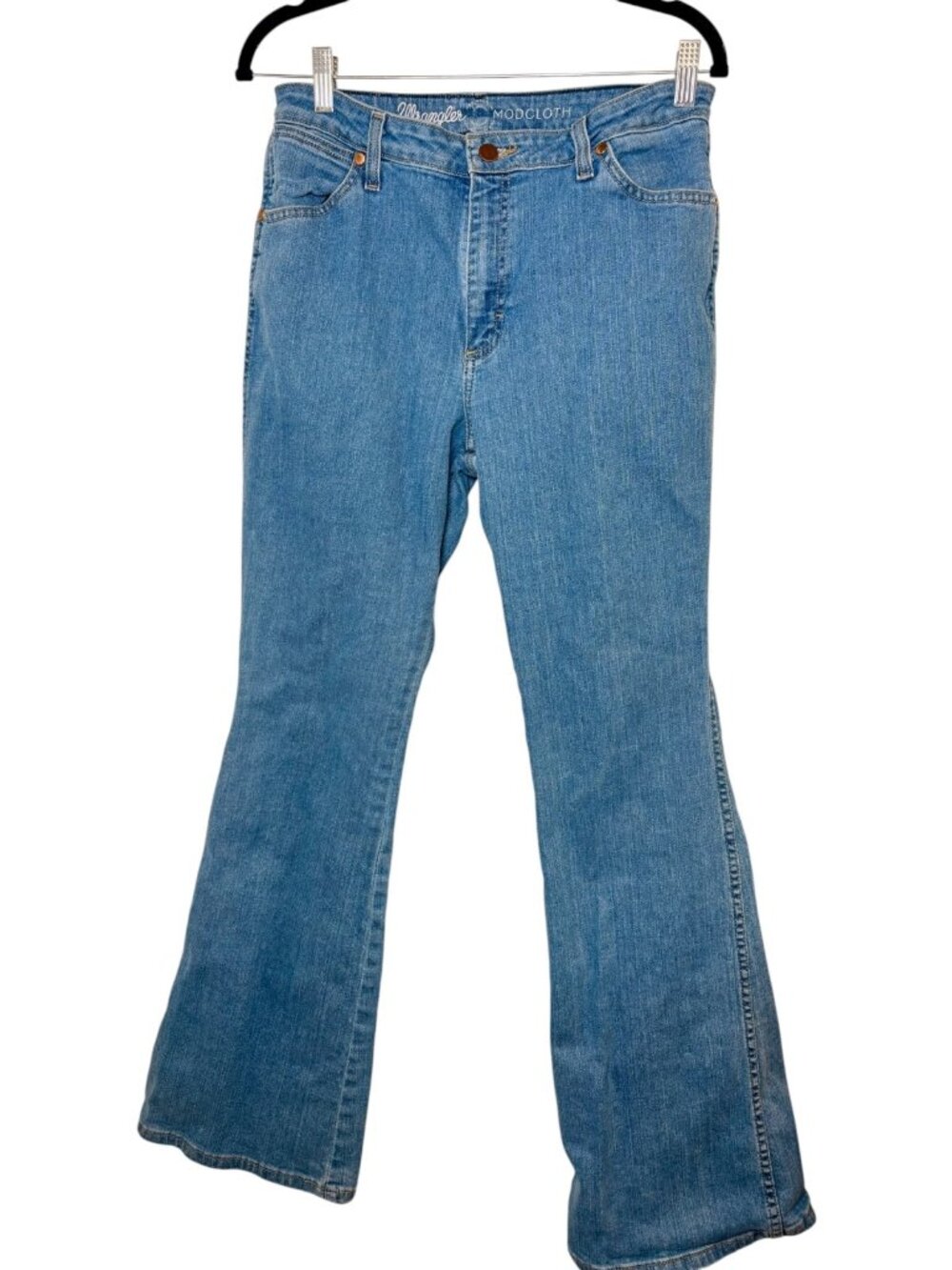 Wrangler x ModCloth Blue Mid Rise Flare Bell Bottom Jeans Size 12